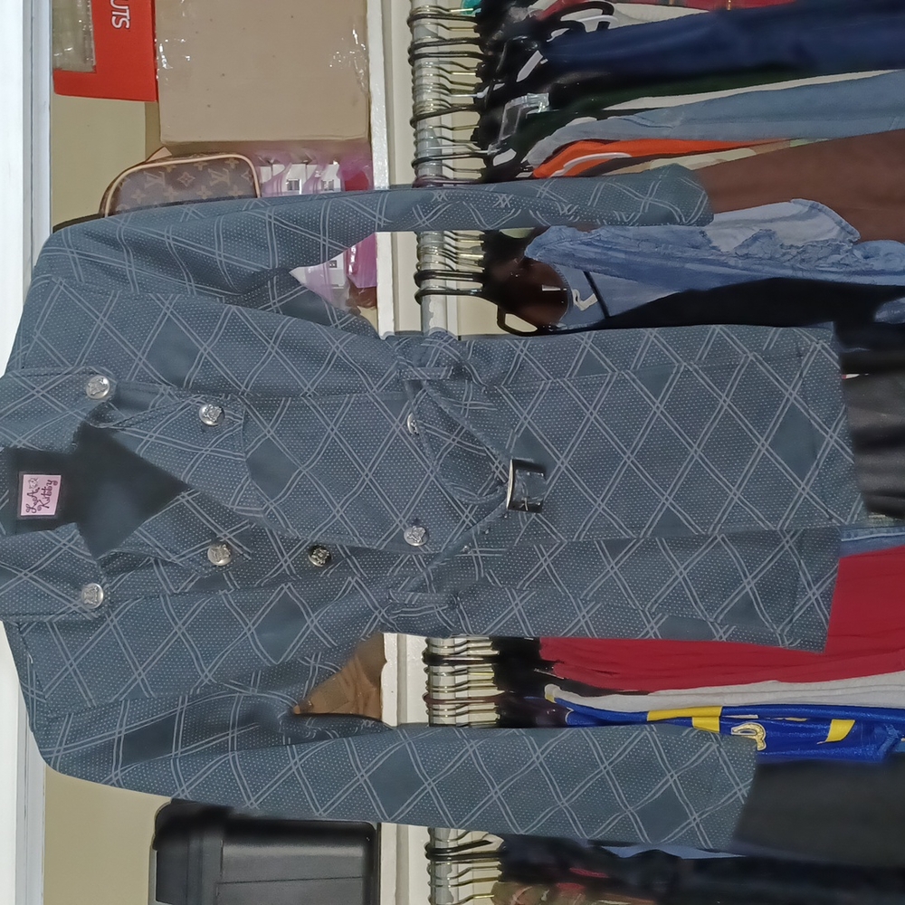 LA KITTY BUTTON AND BELTED BREASTED JACKET